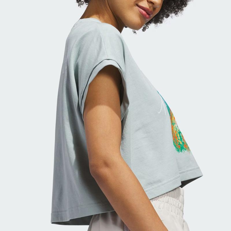 Cropped Adidas Destiadi 30 T Feminina Verde - Short Esportivo